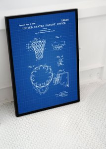 Poster Americký patent na basketbalový kôš