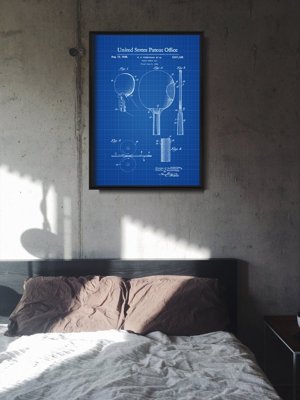 Plagát do izby Patent na pingpongové pádlo