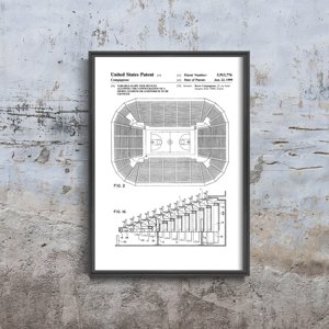 Poster Americký patent na sedadlo štadióna