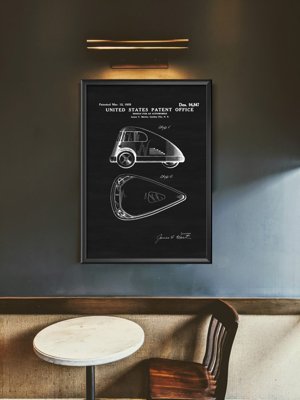 Plagát do izby Patent na trojkolesové vozidlo