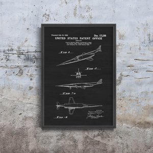 Poster Lietadlo Douglas X - US Vintage Patent