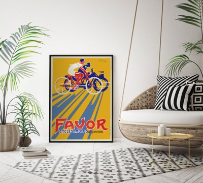 Plagát Favor Cycles Motos de Grande Luxe