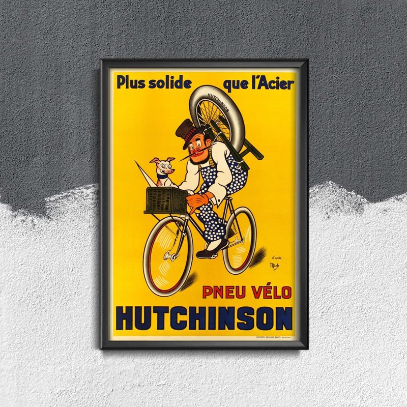 Poster na stenu Pneu Velo Hutchinson Vintage od Mich
