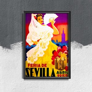Retro plagát do obývačky Feria de Sevilla Španielsko