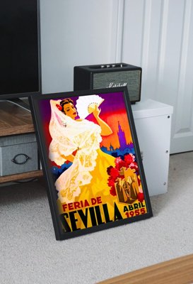Retro plagát do obývačky Feria de Sevilla Španielsko