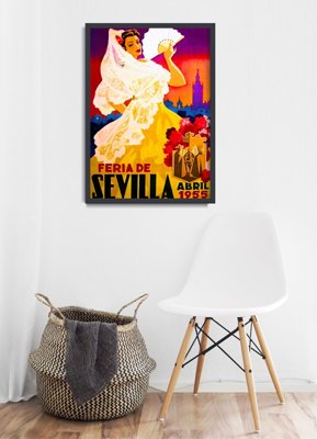 Retro plagát do obývačky Feria de Sevilla Španielsko