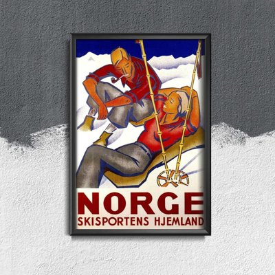 Plagát v retro štýle Vintage Nórsko