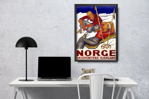 Plagát v retro štýle Vintage Nórsko