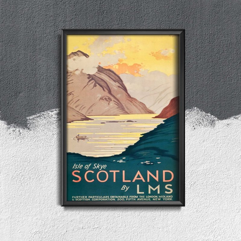 Retro plagát do obývačky Vintage Škótsko