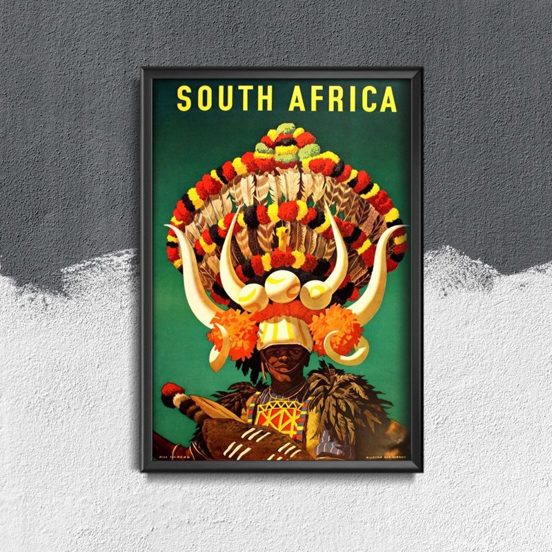 Retro plagát do obývačky Plagát z Južnej Afriky