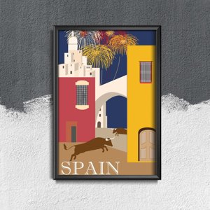 Vintage plagát do obývačky Španielsko