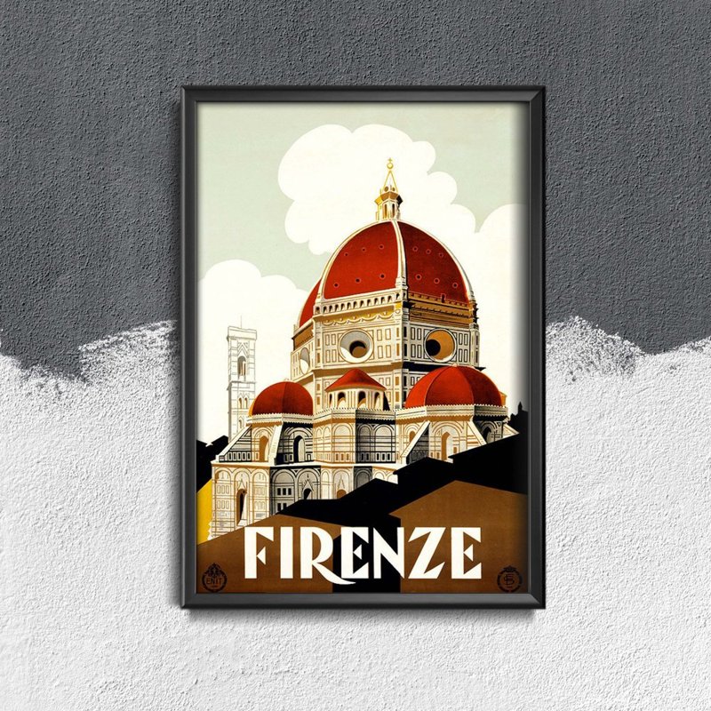 Vintage plagát Florencia, Taliansko