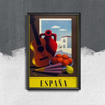 Plagát v retro štýle Vintage Španielsko Madrid