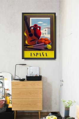 Plagát v retro štýle Vintage Španielsko Madrid
