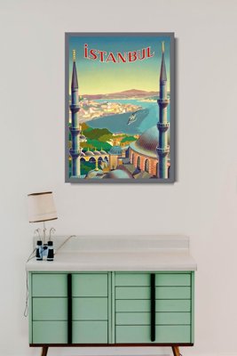 Plagát v retro štýle Istanbul, Turecko