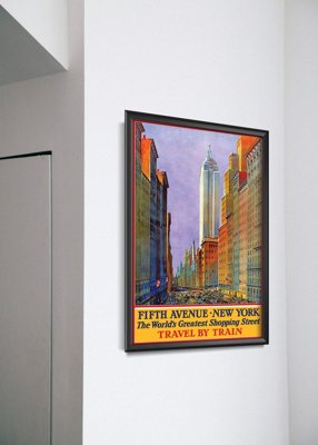 Plagát v retro štýle Piata Avenue v New Yorku