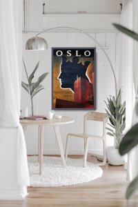 Vintage plagát do obývačky Nórsko Oslo