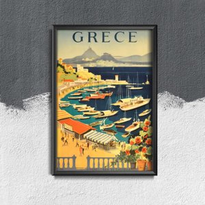 Plagát v retro štýle Grécko
