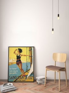 Retro plagát do obývačky Svätý Jean De Luz