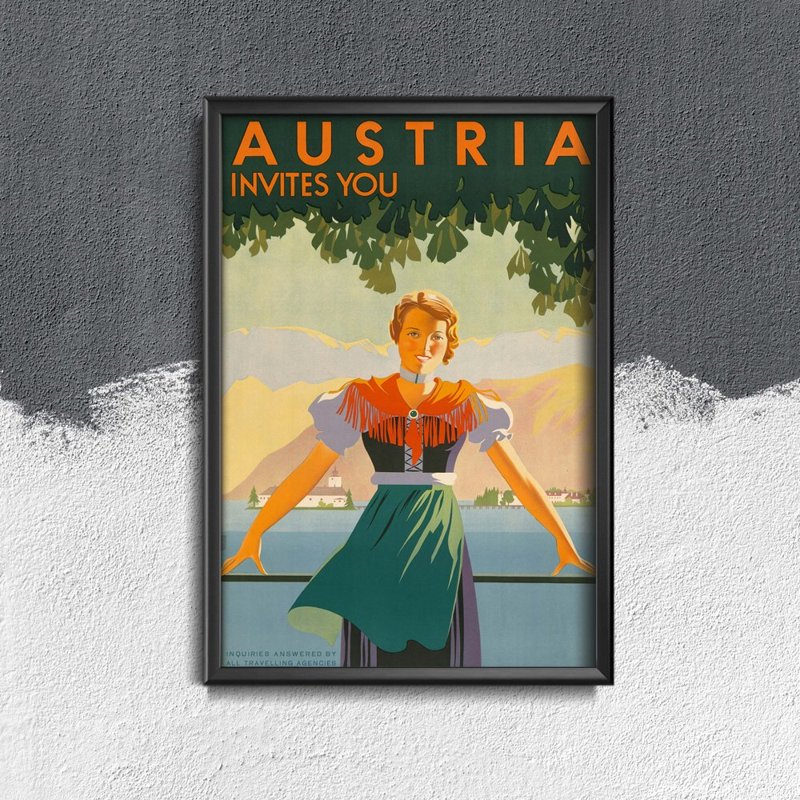 Vintage plagát Rakúsko