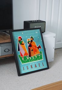 Retro plagát do obývačky Izrael