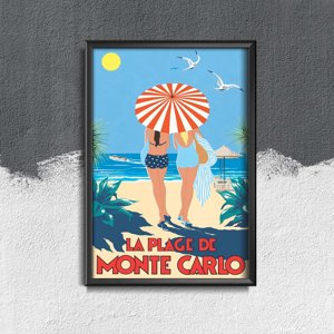 Plakat vintage Monte Carlo Monako