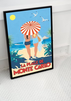 Plakat vintage Monte Carlo Monako