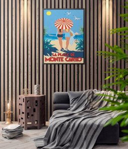 Plakat vintage Monte Carlo Monako