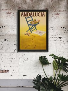 Plagát v retro štýle Španielsko Andalúzia