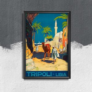 Retro plagát do obývačky Líbya Tripolis