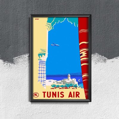 Vintage plagát do obývačky Tunis Air