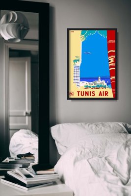 Vintage plagát do obývačky Tunis Air