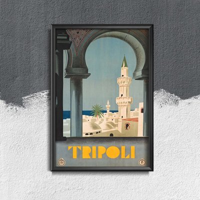 Retro plagát do obývačky Tripolis Libanon