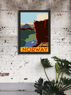 Retro plagát do obývačky Nórsko