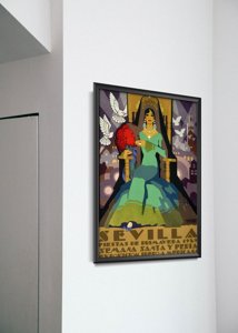 Vintage plagát do obývačky Fiesta de Primavera Sevilla