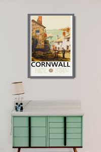 Plagát v retro štýle Cornwall