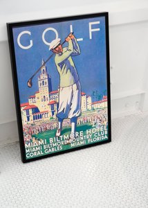 Plagát v retro štýle Miami Golf