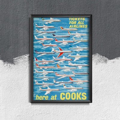 Plagát v retro štýle Tu v Cooks Airlines