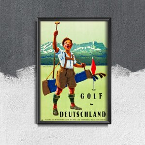 Retro plagát do obývačky Nemecko Golf