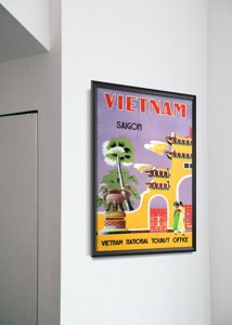 Plagát v retro štýle Vietnamský národný turista Saigon