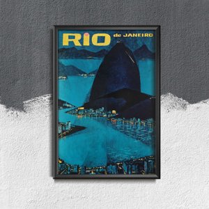 Vintage plagát do obývačky Rio de Janeiro Brazília