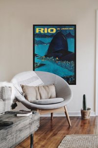 Vintage plagát do obývačky Rio de Janeiro Brazília