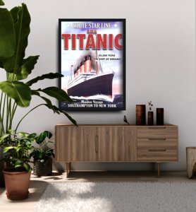 Vintage plagát Titanic Southampton do New Yorku