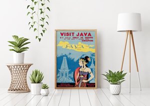 Vintage plagát Java Indonézia