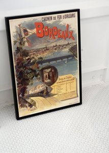 Vintage plagát Bordeaux vo Francúzsku