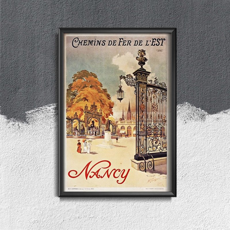 Retro plagát do obývačky Nancy Francúzska