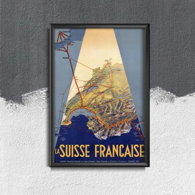 Vintage plagát La Suisse Francaise