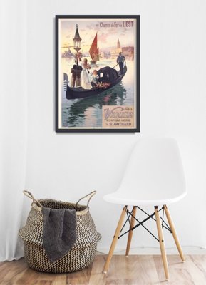 Plagát v retro štýle Plagát z Paríža a Benátok