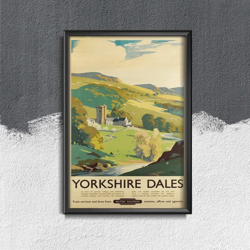 Plagát v retro štýle Yorkshire Dales