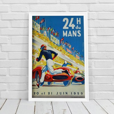 Retro plagát Beligond h du mans